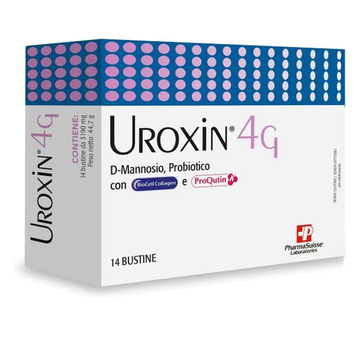 Uroxin 4G | Integratore D-Mannosio Vie Urinarie | 14 Bustine