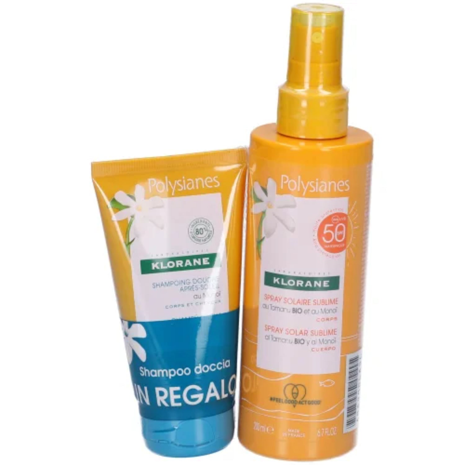 Klorane Les Polysianes Spray Solare Sublime Spf 50+ 200ml + Shampoo Doccia Doposole 50ml Omaggio