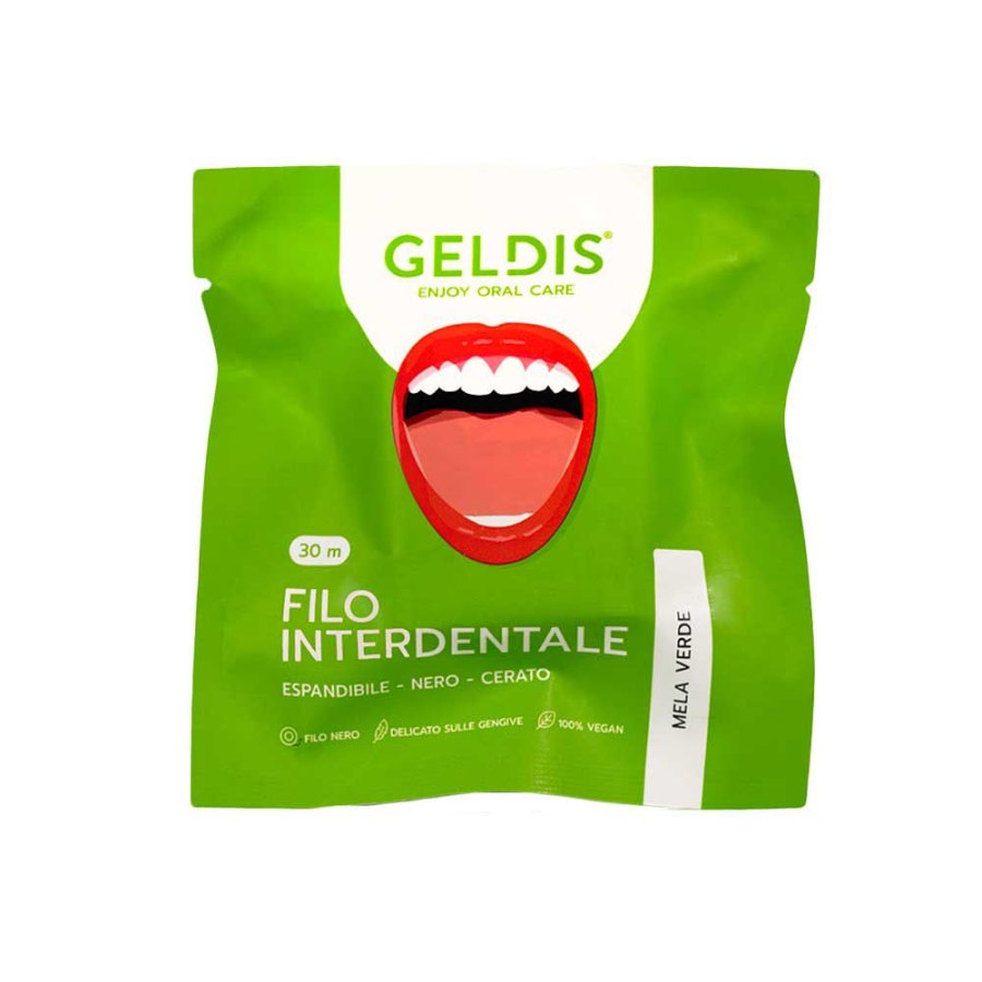 Geldis Doctor Filo Interdentale | Espandibile Mela Verde | 30 m
