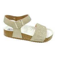Woodstock Sandal Platino | Sandalo Ortopedico Donna con Plantare Anatomico | Taglia 39/40