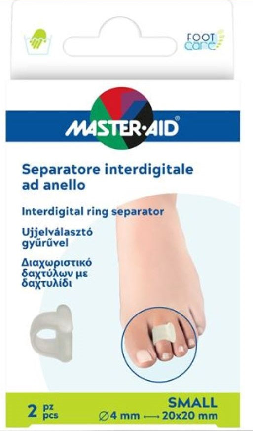 Master Aid Foot Care Separatore Interdigitale In Gel Con Anello Misura Small 2 Pezzi
