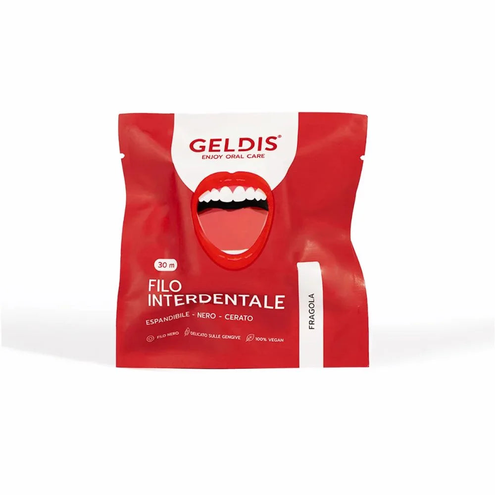 Geldis Doctor Filo Interdentale Fragola | Cerato Espandibile | 30 m  