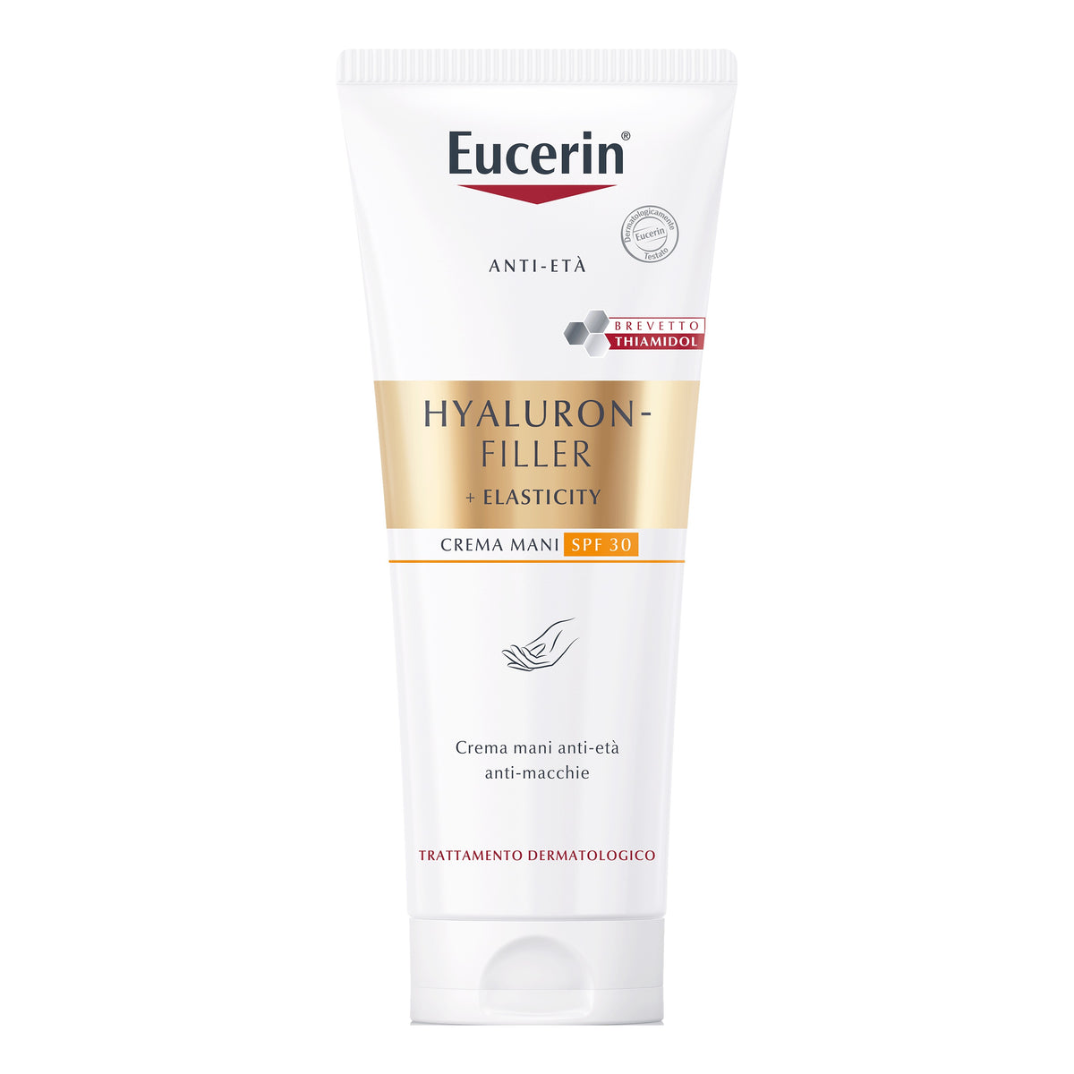 Eucerin Hyaluron-Filler + Elasticity Crema Mani Anti-Età Anti-Macchie Spf30 75ml  