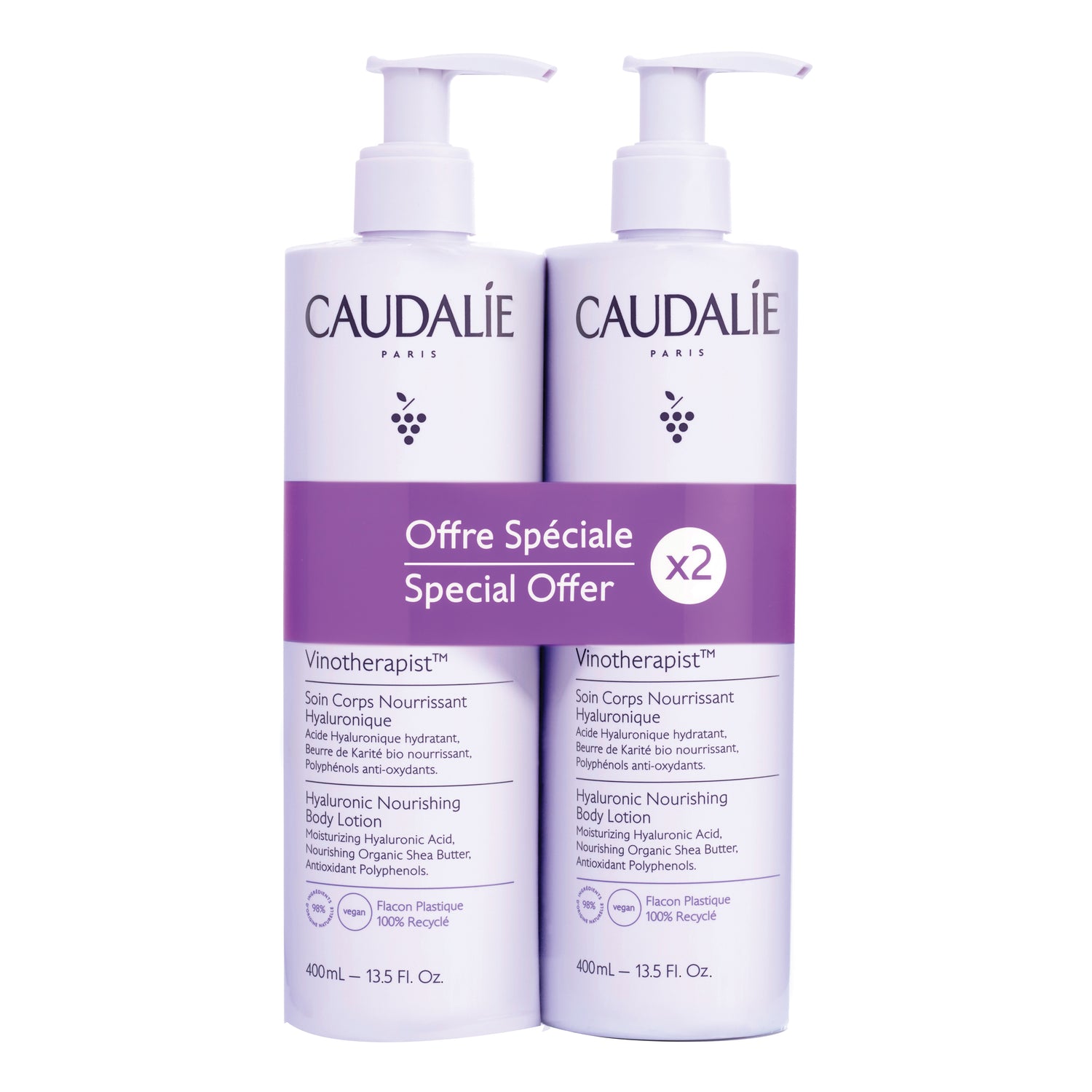 Caudalie - Vinotherapist Trattamento Corpo Ialuronico Nutriente Promo Bi-Pacco 2x400ml