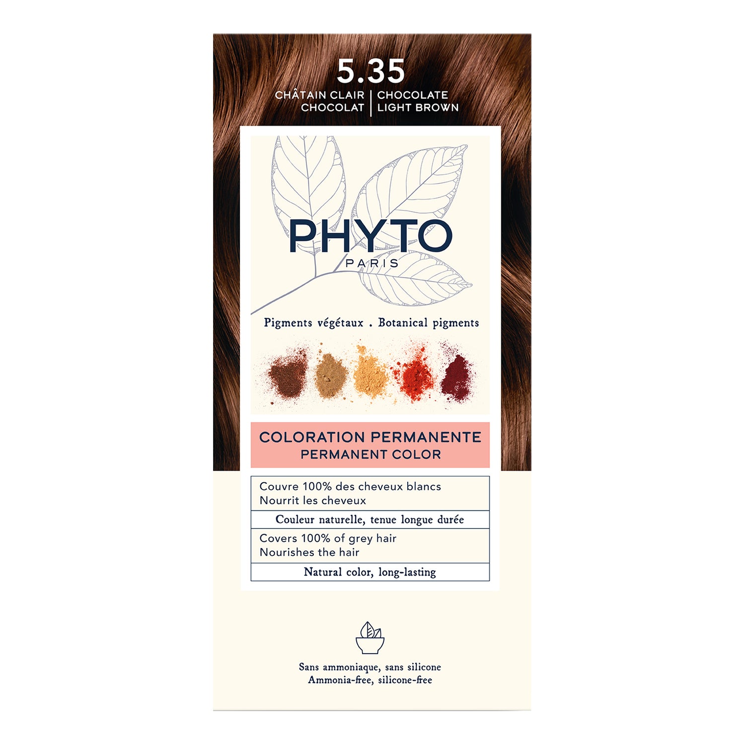 Phyto Phytocolor Kit Colorazione Permanente Capelli N.5,35 Castano Chiaro Cioccolato