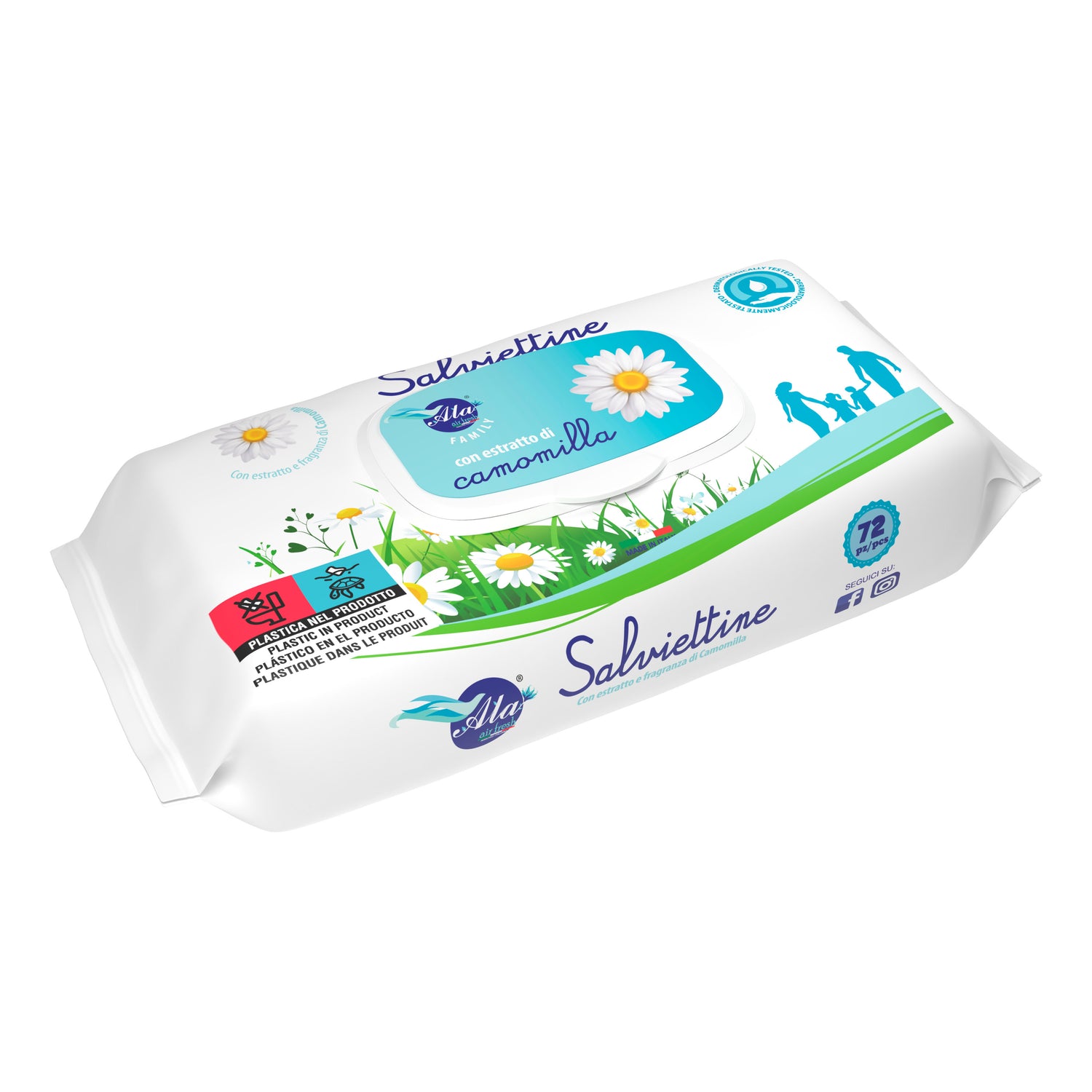 ALA BABY SALVIETTA CAMOM 72PZ