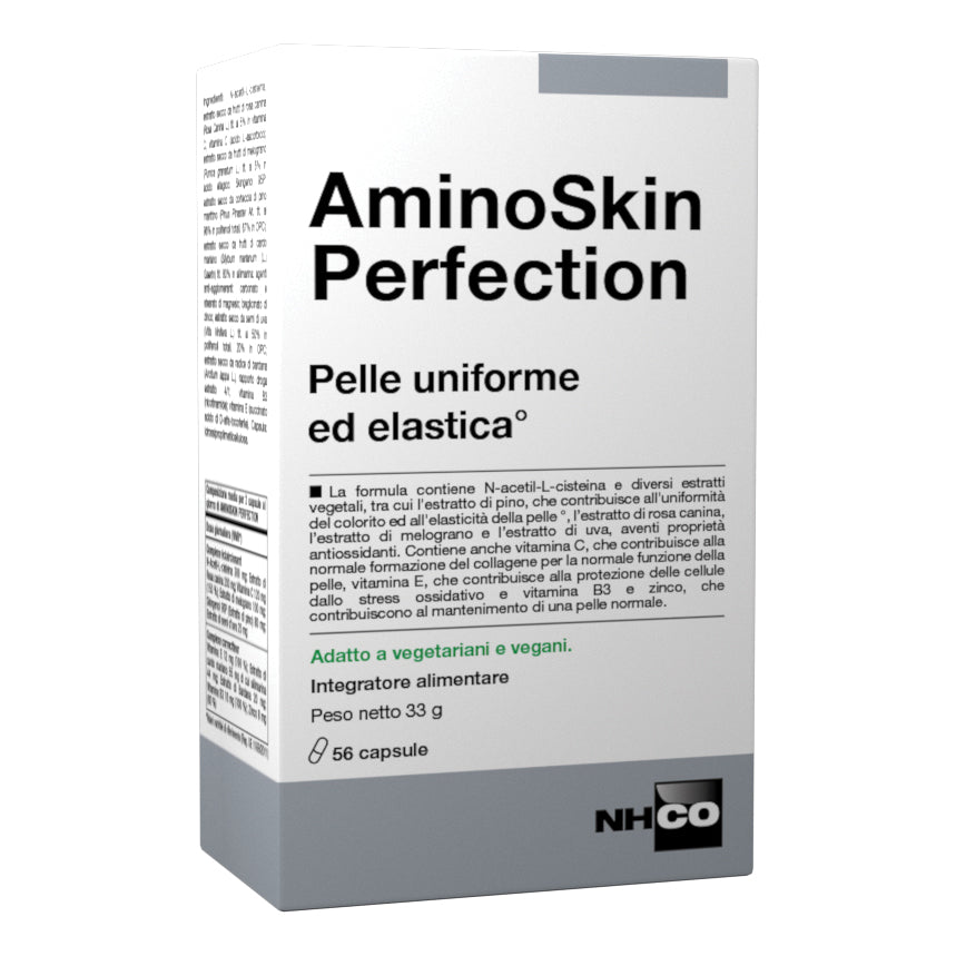 NHCO AminoSkin Perfection | Integratore Pelle Uniforme ed Elastica | 56 Capsule  
