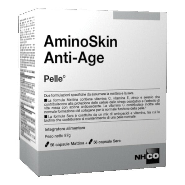 NHCO AminoSkin Anti-Age | Integratore Pelle Anti-Ossidante | 56+56 Capsule  