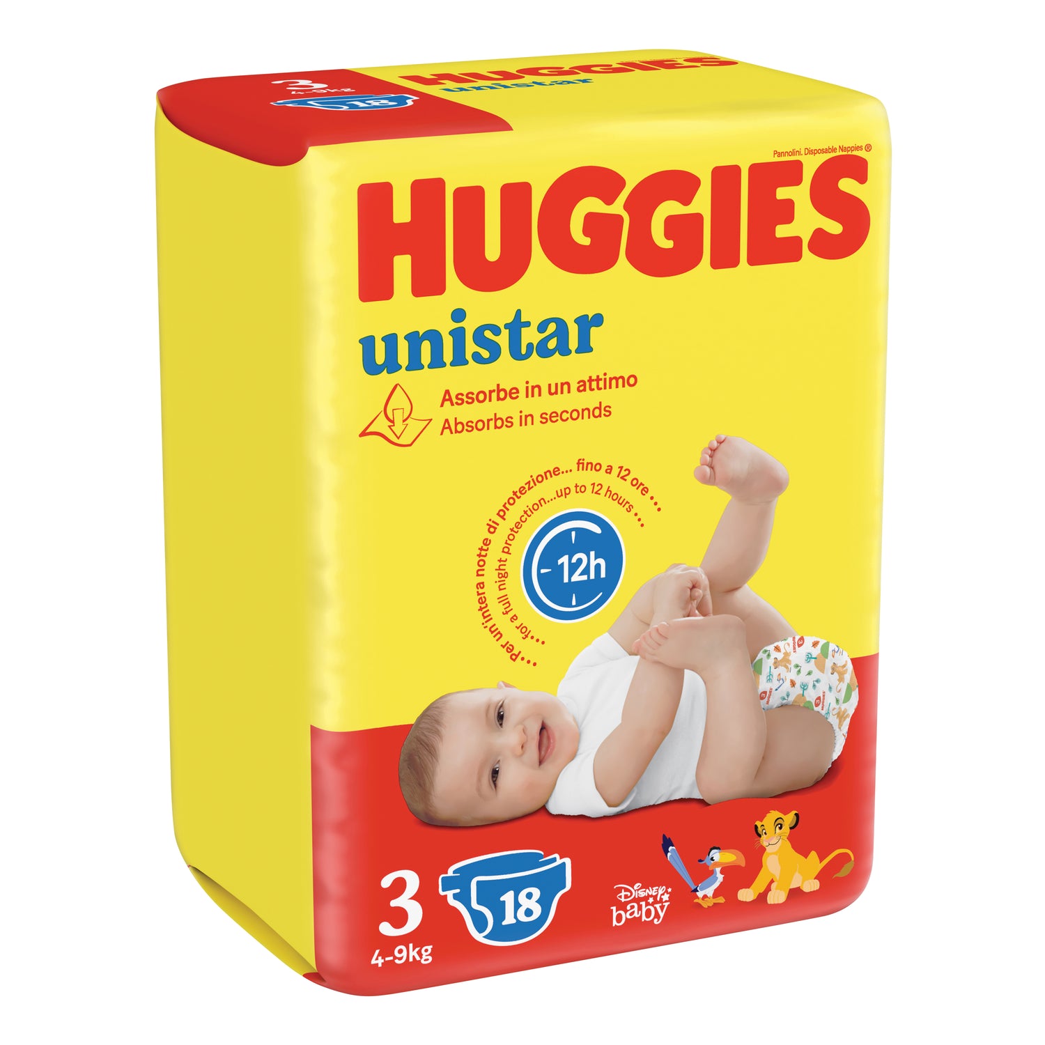 HUGGIES UNISTAR BASE 3 4X18PZ
