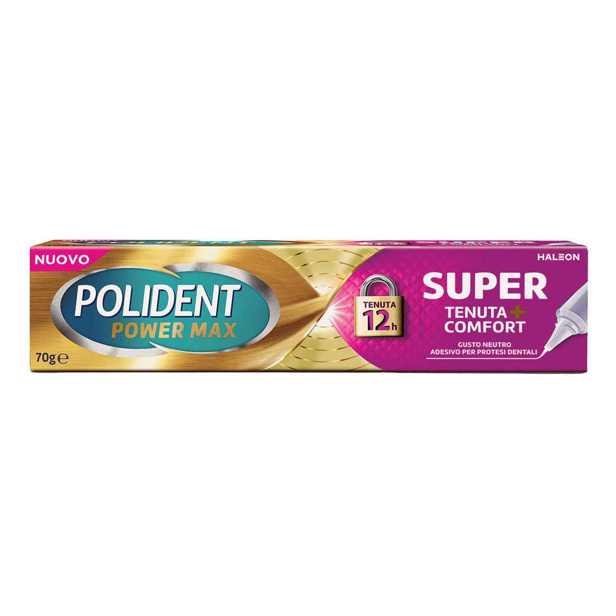Polident Power Max Super Tenuta | Crema Adesiva Dentiera Comfort | 70 g  