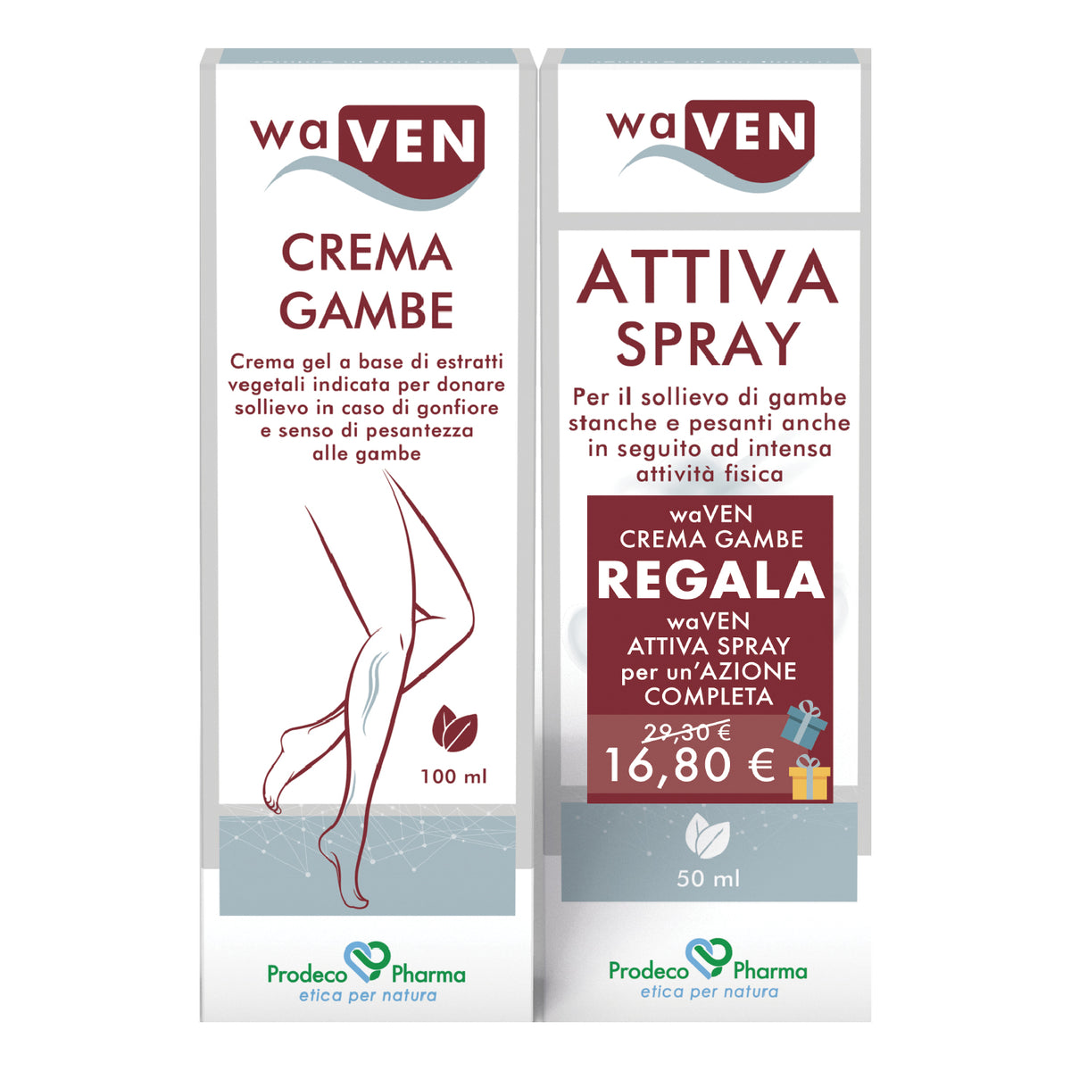 WAVEN CREMA GAMBE 100ML+ATTIVA  