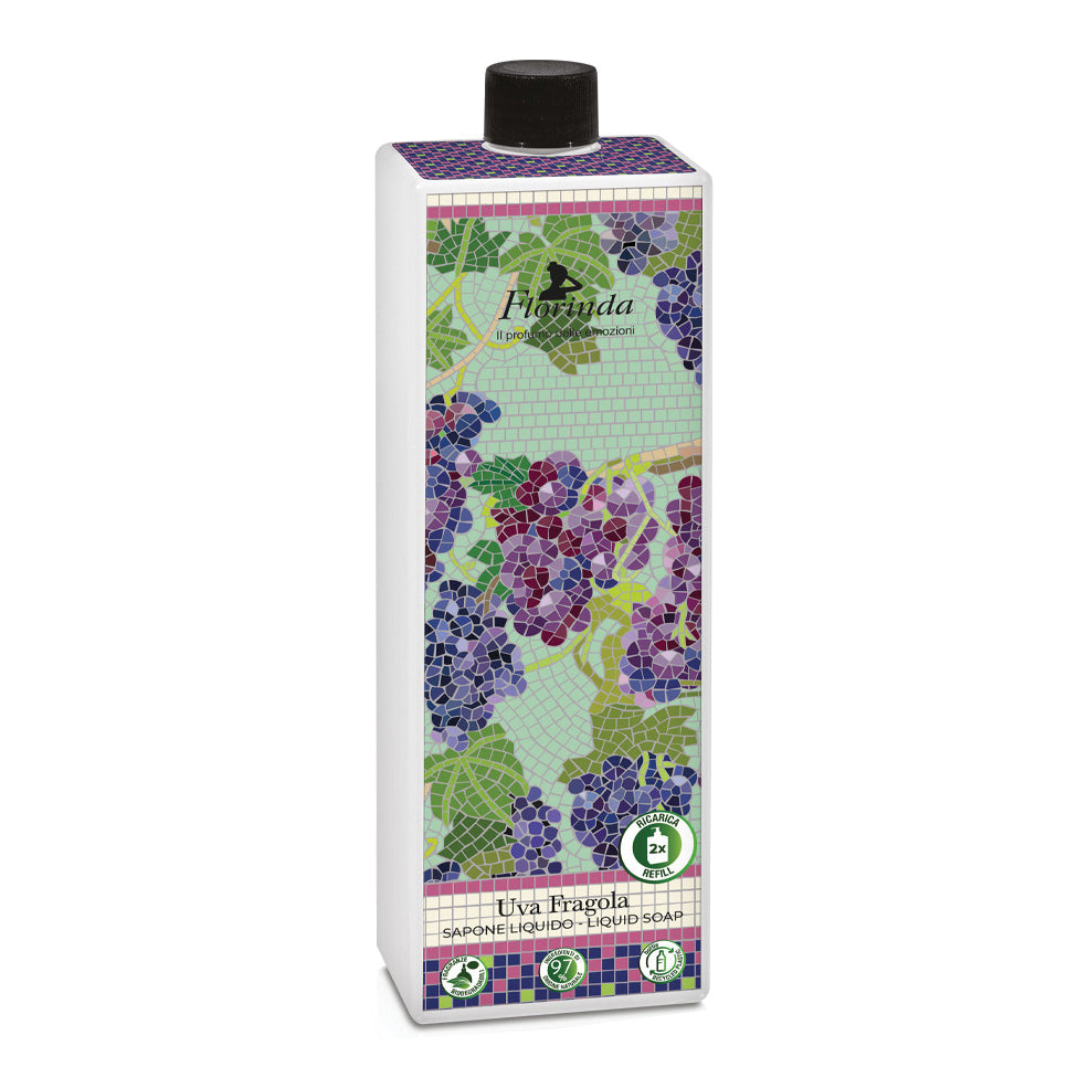 Florinda Uva Fragola | Sapone Liquido Mosaici Italiani | 1 Lt  