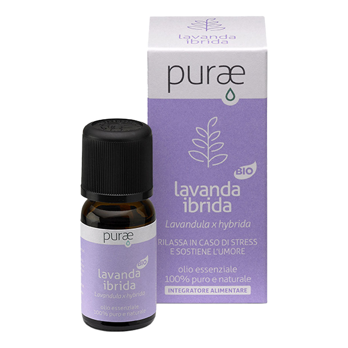 Purae Lavanda Hybrida Bio | Olio Essenziale Rilassante | 10ml