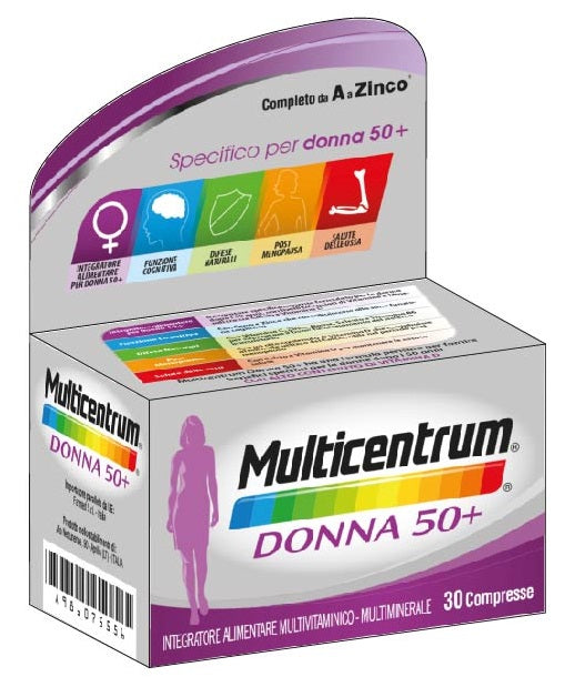 Multicentrum Donna 50+ | Integratore Multivitaminico | 30 Compresse