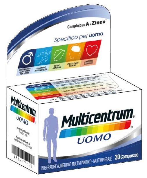 Multicentrum Uomo | Integratore Multivitaminico | 30 Compresse  