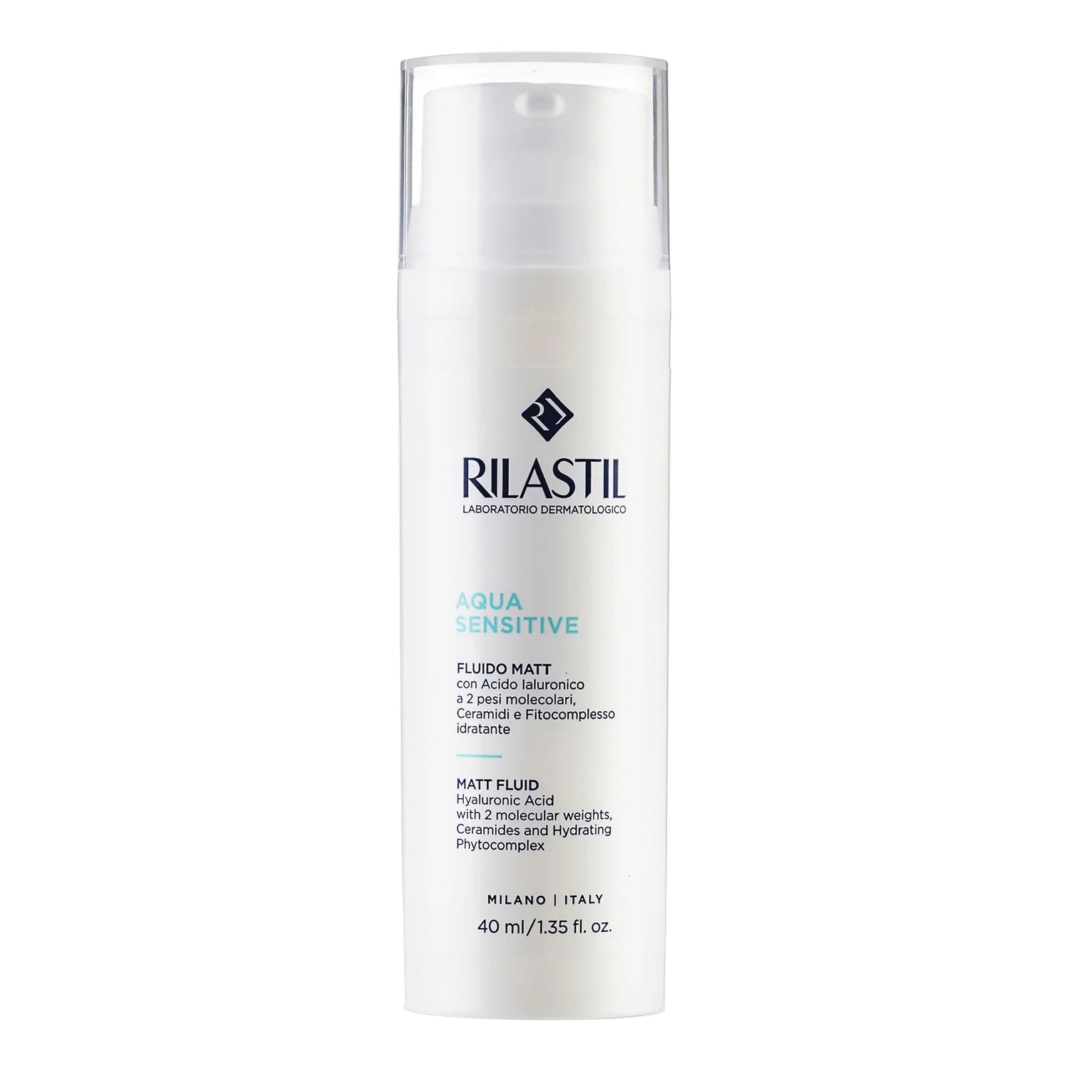 Rilastil Aqua Sensitive Fluido Matt pelli normali e miste 40ml