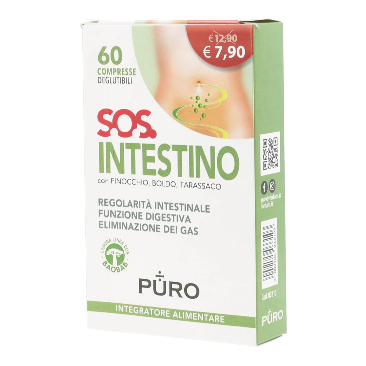 PURO SOS INTESTINO 60CPR DEGLU  