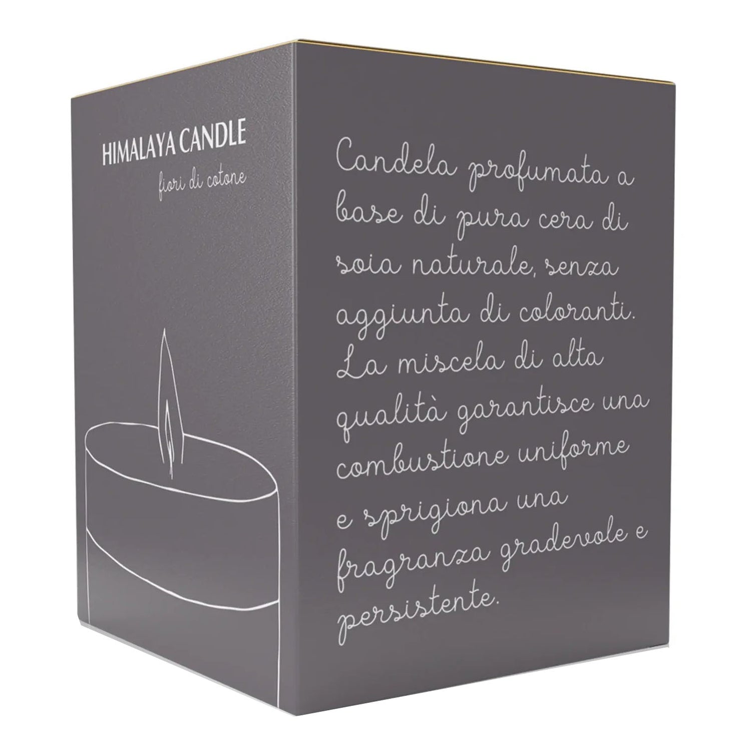 Himalaya Candle - Candela Ceramica Fiori Di Cotone