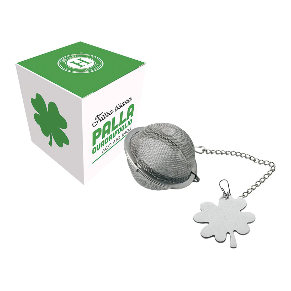 Himalaya - Filtro Tisana E Tè In Acciaio Inox Palla Con Quadrifoglio