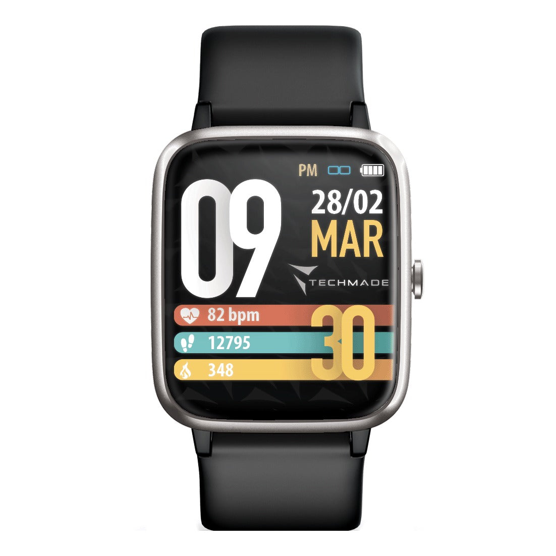SMARTWATCH MOVE BLACK SILVER