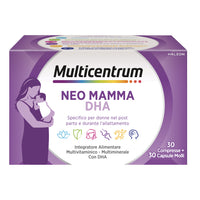 Multicentrum Neo Mamma DHA | Integratore Post Parto e Allattamento | 30 Compresse + 30 Capsule