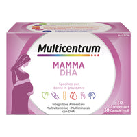 Multicentrum Mamma DHA | Integratore Alimentare Multivitaminico e Multiminerale per la Gravidanza | 30 Compresse + 30 Capsule Molli