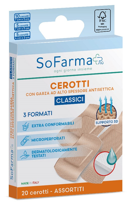 Sofarmapiù Cerotti Classici Assortiti 20 Pezzi  