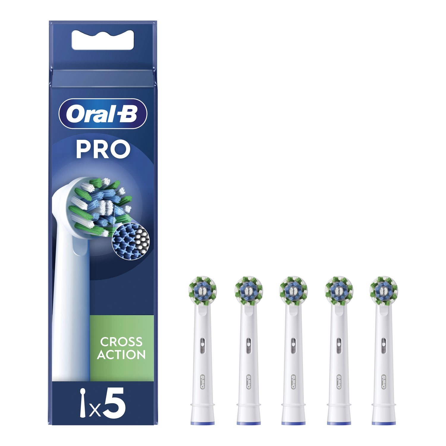 Oral-B Testine Di Ricambio Power Refill Crossaction 5 Pezzi