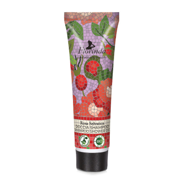 Florinda Mosaici Italiani | Doccia Shampoo Rosa Selvatica Travel Size 30 ml