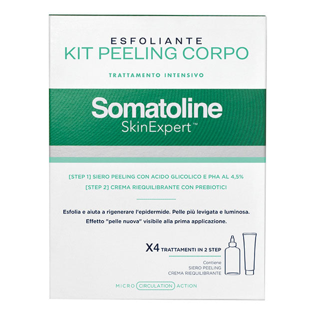 Somatoline Skin Expert Esfoliante Kit Peeling Corpo - Siero Peeling 200ml + Crema Riequilibrante 100ml