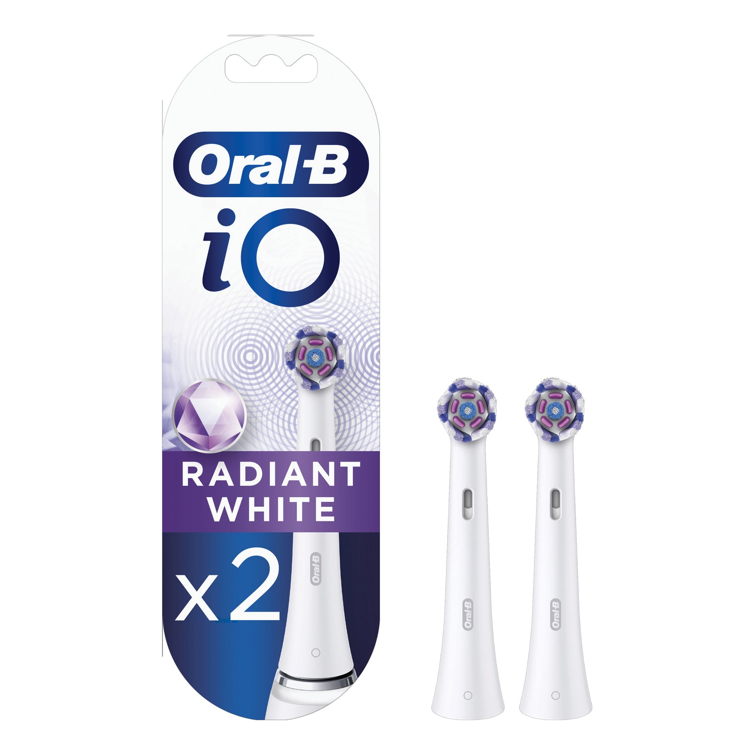 Oral-B iO Testine Di Ricambio Radiant White Bianche 2 Pezzi
