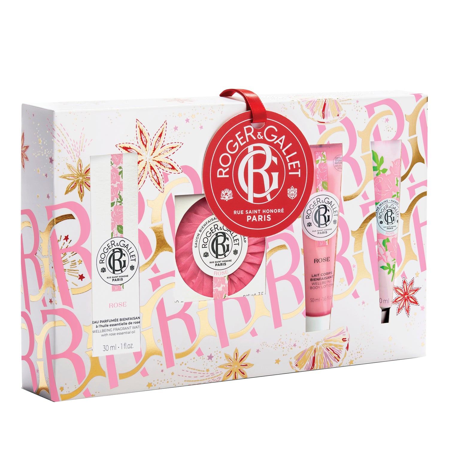Roger&Gallet - Cofanetto Regalo Acqua Profumata Di Benessere Set Rose 4 Pezzi
