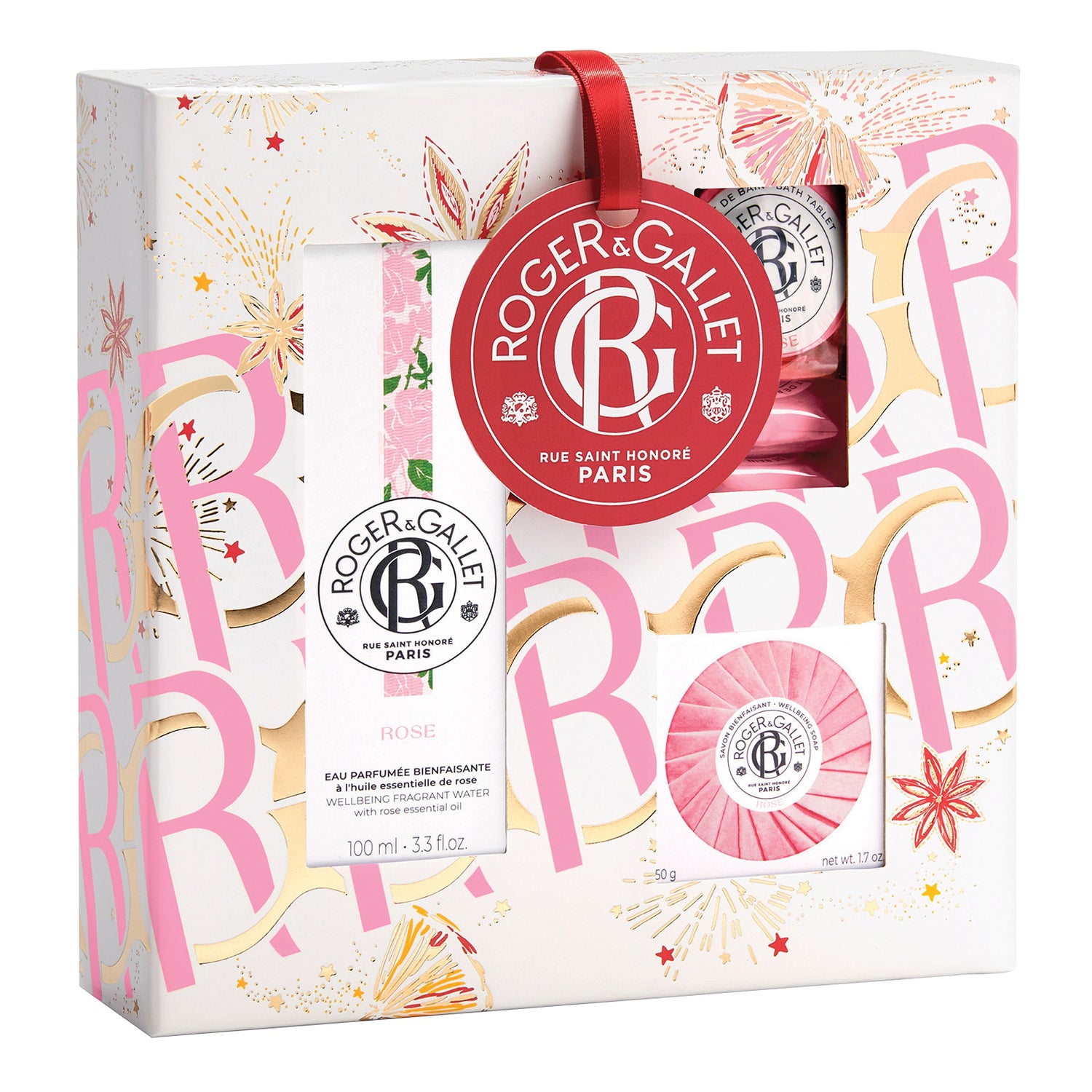Roger&Gallet - Cofanetto Regalo Acqua Profumata Di Benessere Set Rose 3 Prodotti