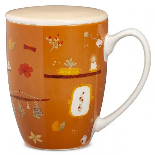 Neavita Infusiera Coccole Te' In New Bone China Con Filtro In Acciaio Arancione 370ml