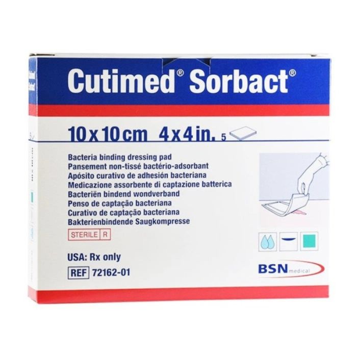 CUTIMED SORBACT Medicazione adsorbente di captazione batterica 10X10 5 Pezzi  