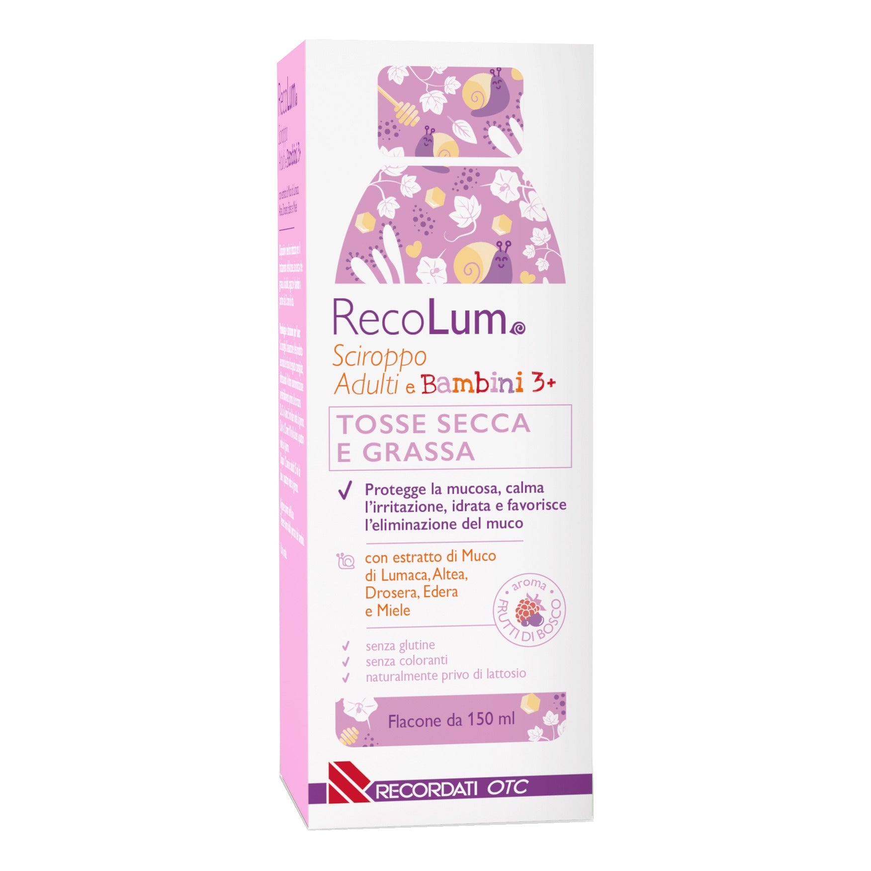 RecoLum | Sciroppo Tosse Adulti Bambini Muco Lumaca | 150 ml
