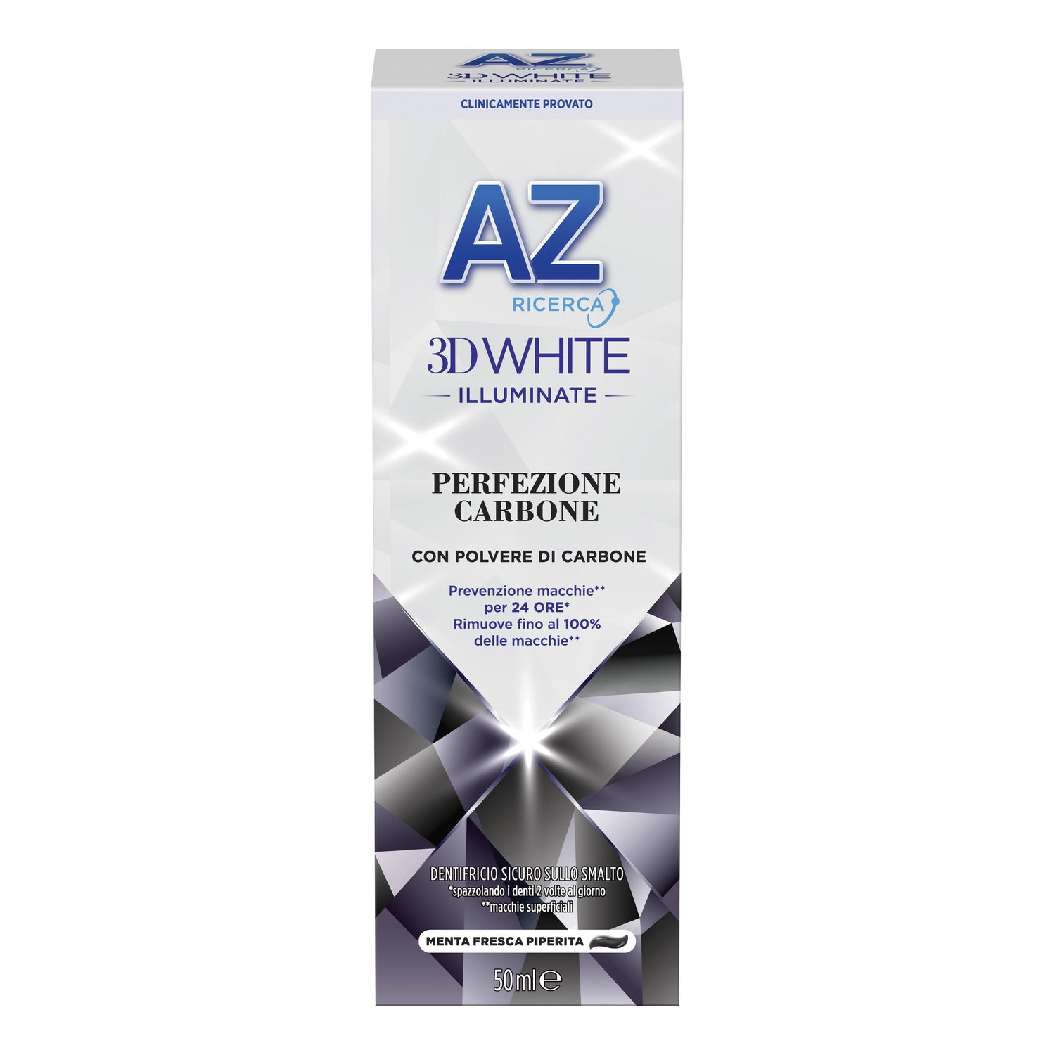 Az 3d White Dentifricio Illuminante Perfezione Carbone Menta Fresca Piperita 50ml