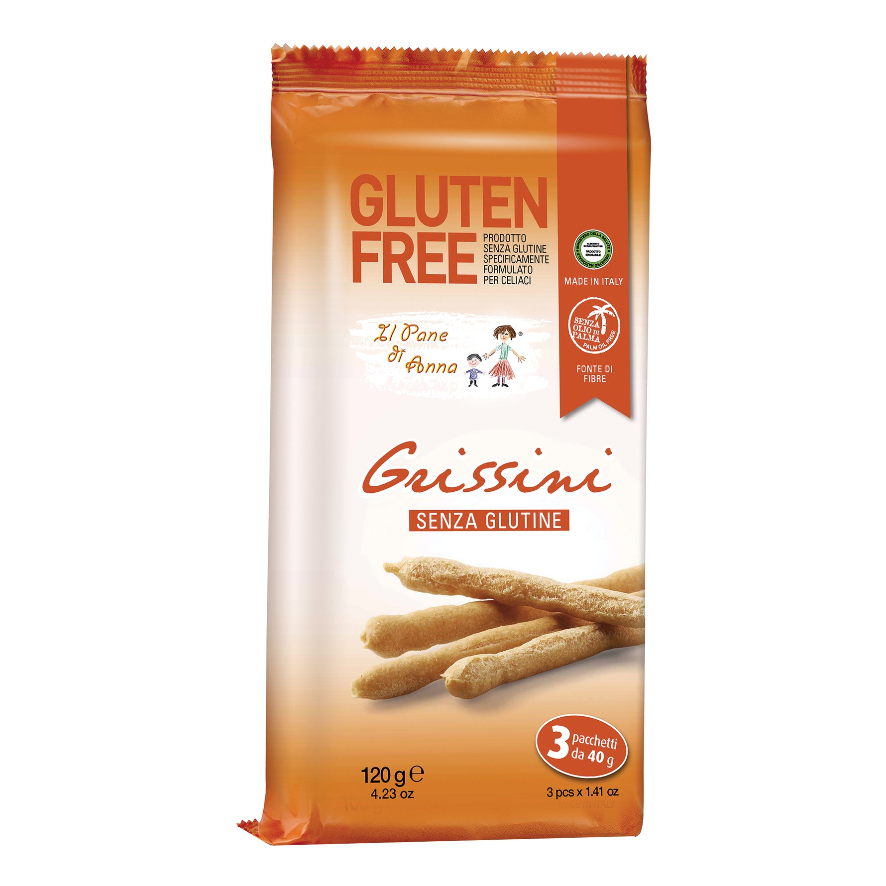 PANE ANNA GRISSINI S/LATTE3X40
