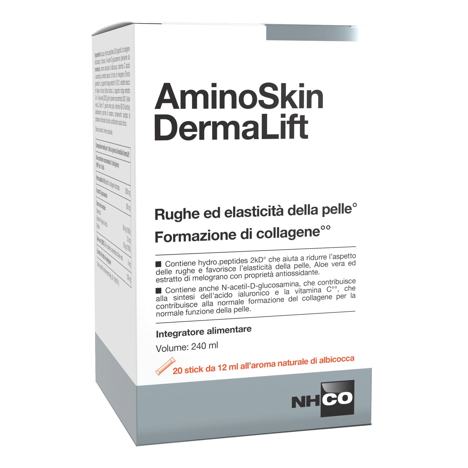 NHCO AminoSkin DermaLift | Integratore Antietà con Collagene | 20 Stick