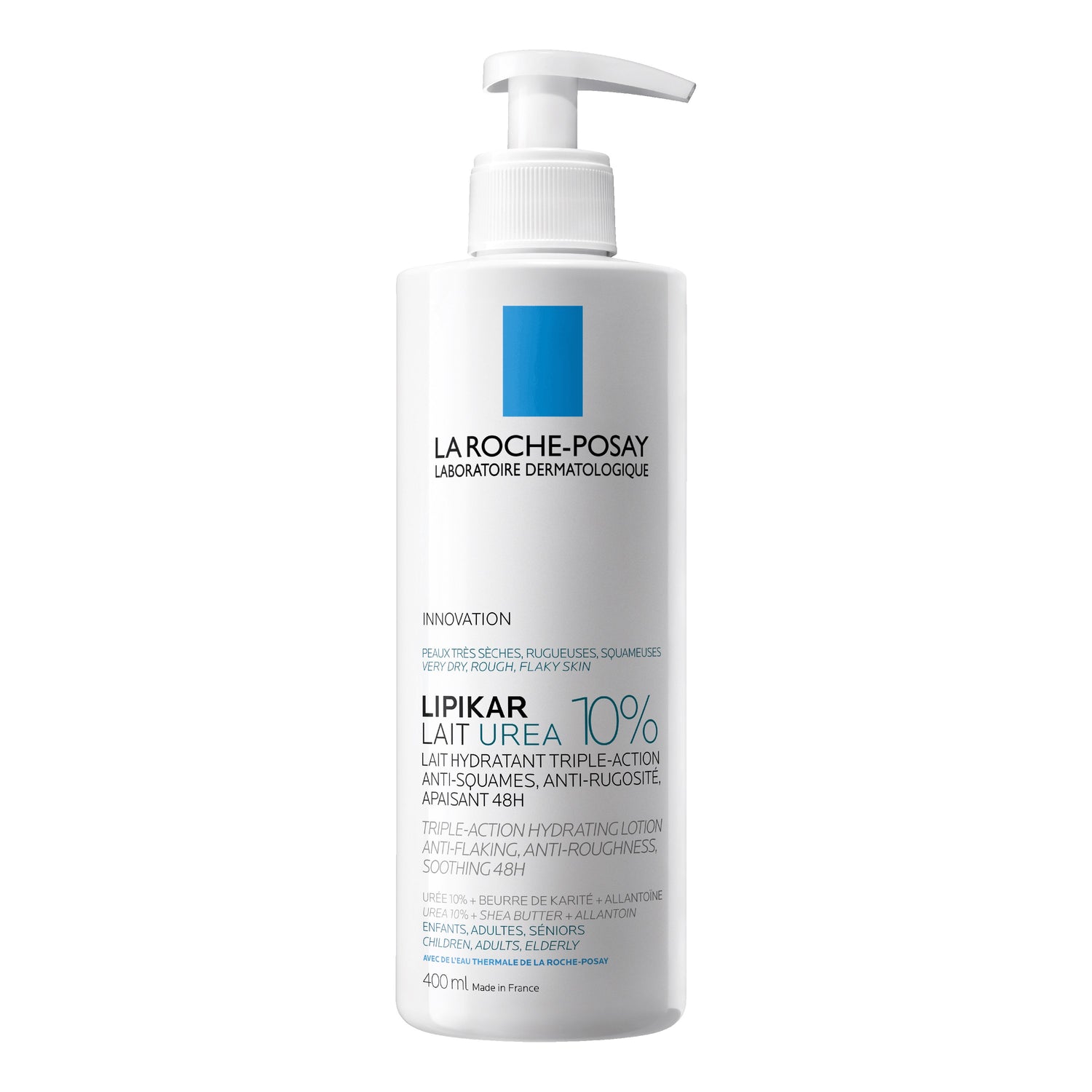 La Roche Posay Lipikar Latte Urea 10% | Lozione Corpo Pelle Secca Ruvida | 400ml