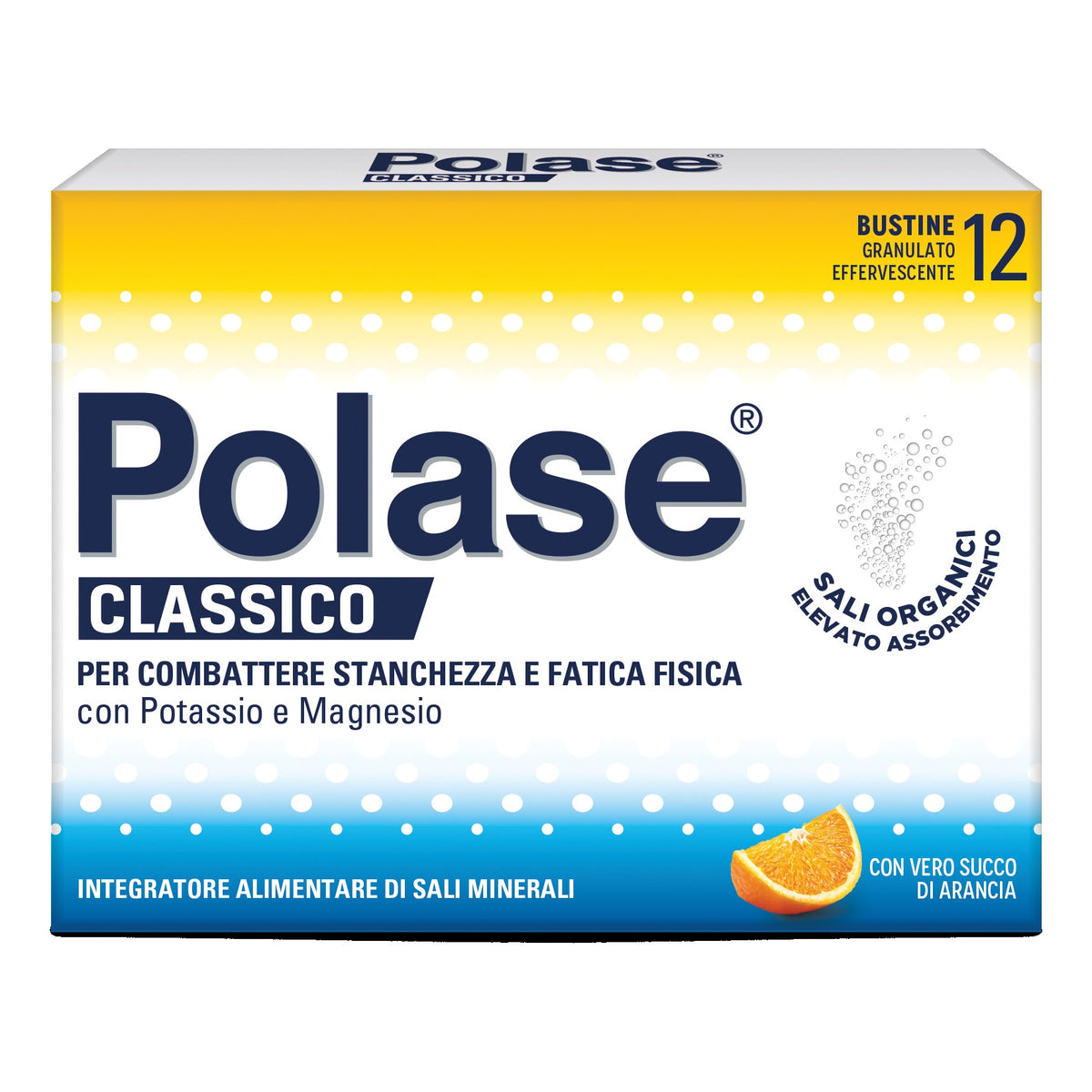 Polase Classico | Integratore Potassio Magnesio Arancia | 12 Bustine  