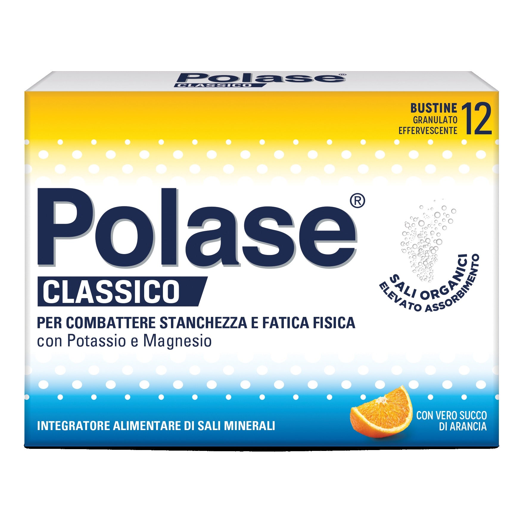 Polase Classico | Integratore Potassio Magnesio Arancia | 12 Bustine
