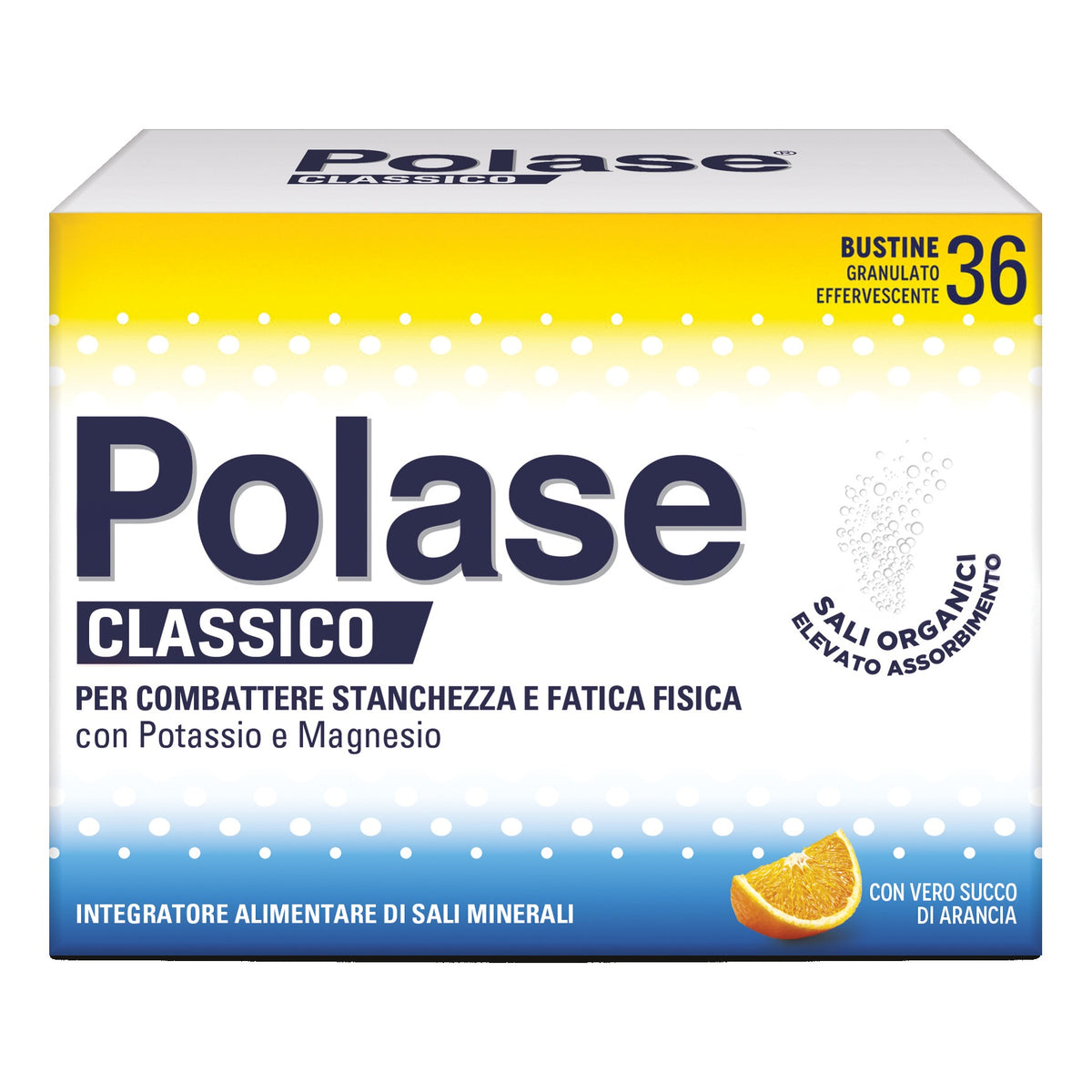 Polase Classico | Integratore Potassio Magnesio Arancia | 36 Bustine  