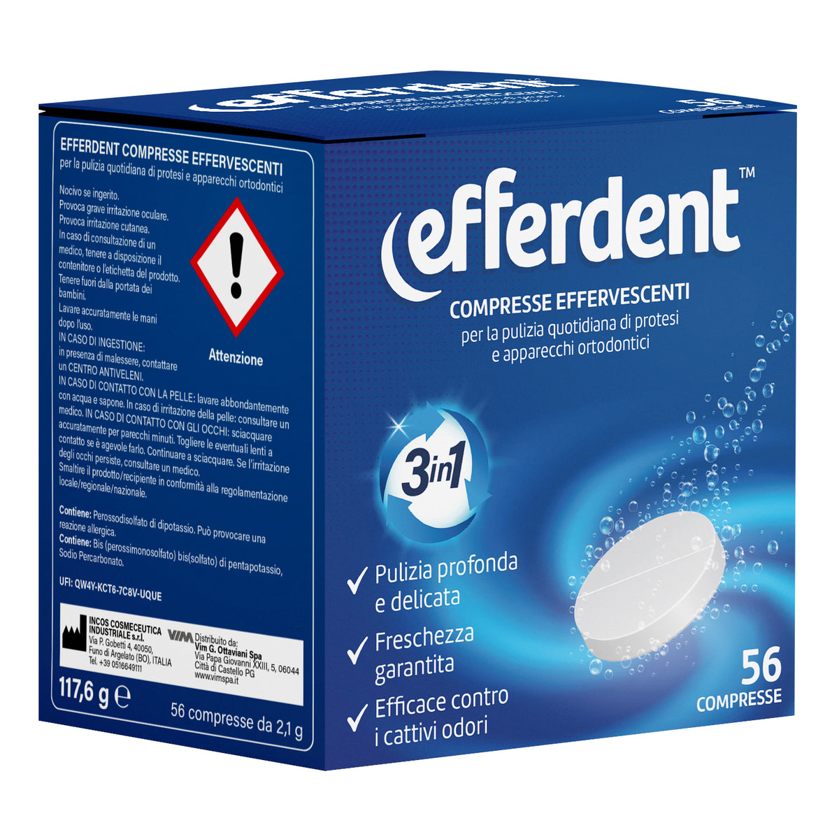 EFFERDENT EFFERVESCENTI 56CPR  