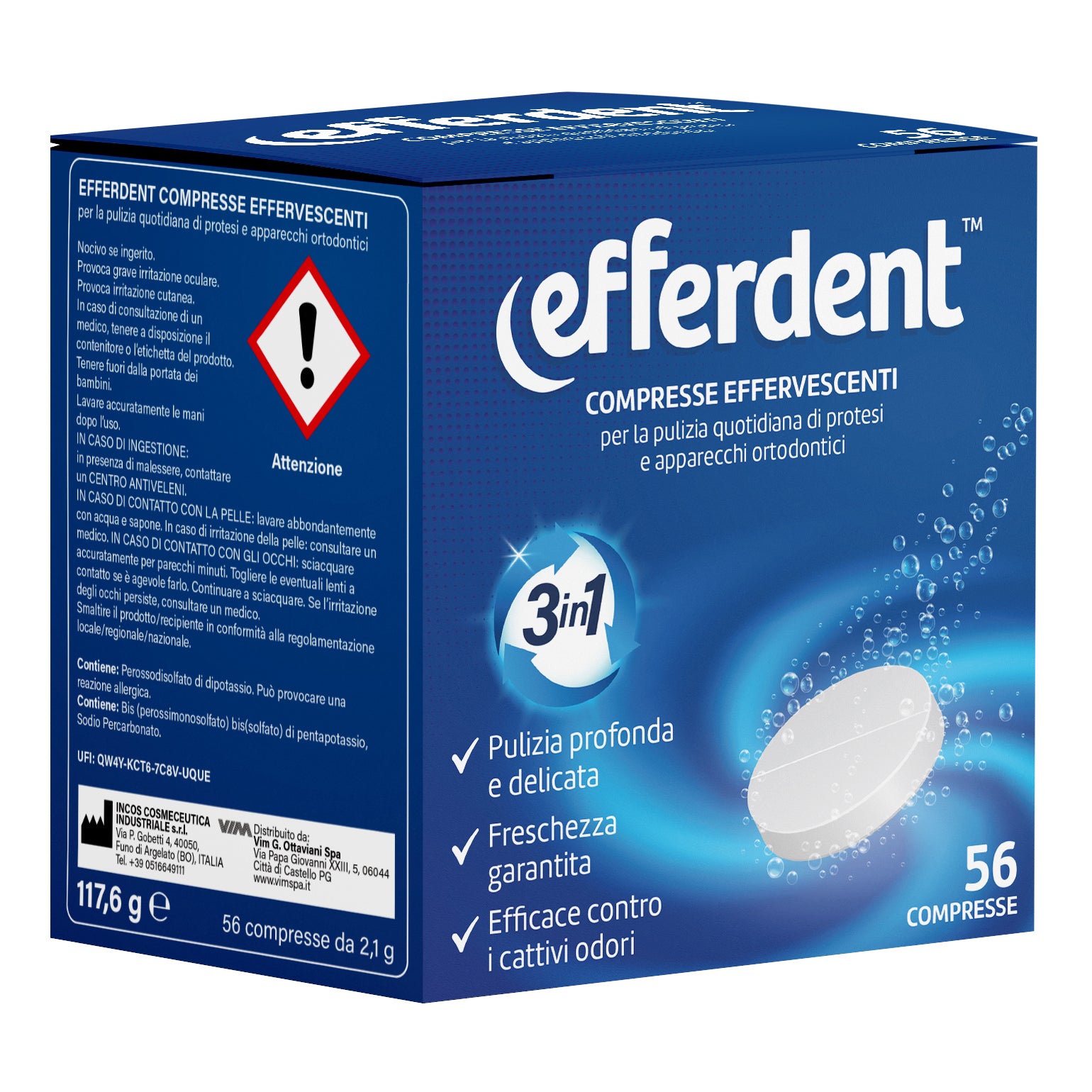 EFFERDENT EFFERVESCENTI 56CPR
