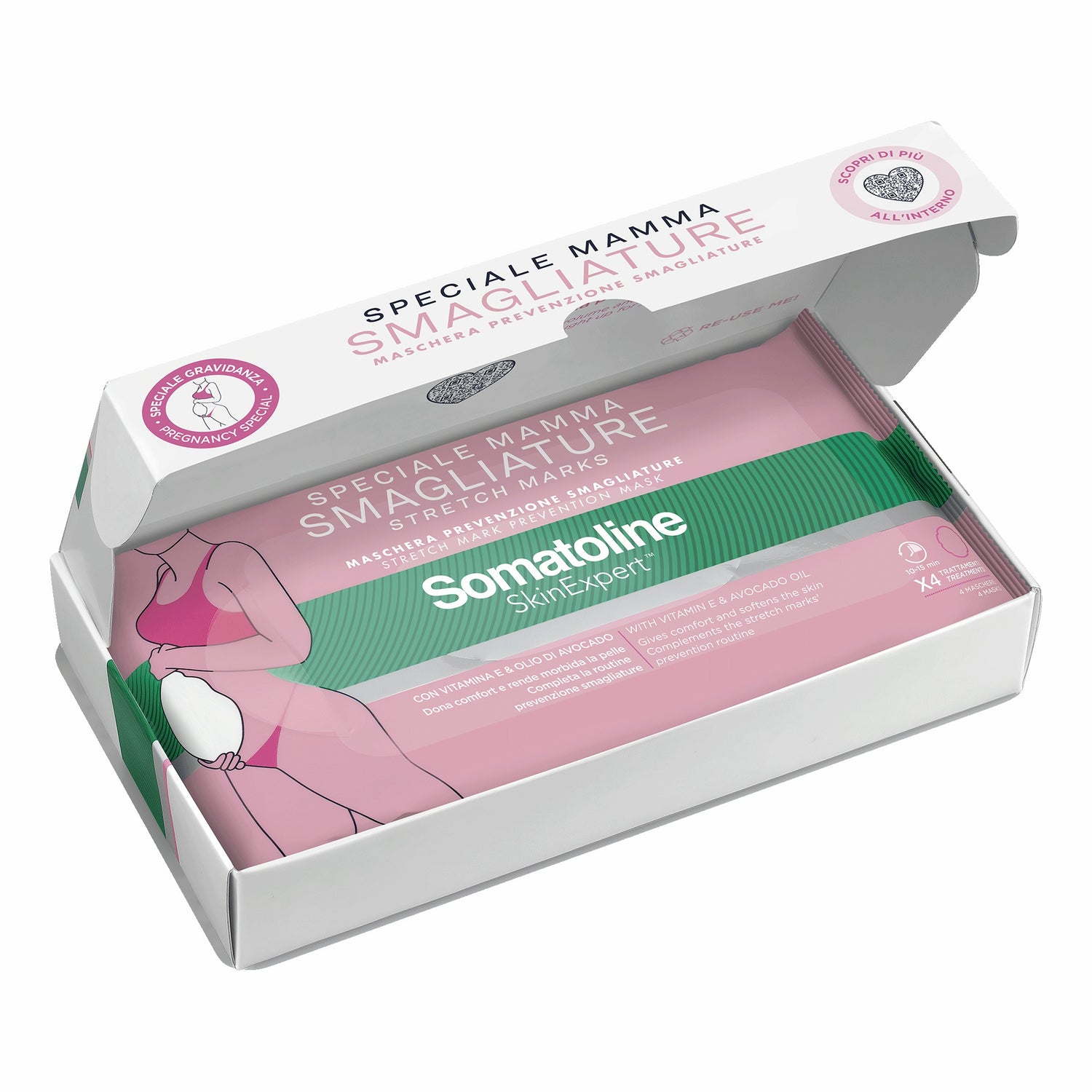 Somatoline Skin Expert Maschera Speciale Mamma Smagliature 4 Pezzi
