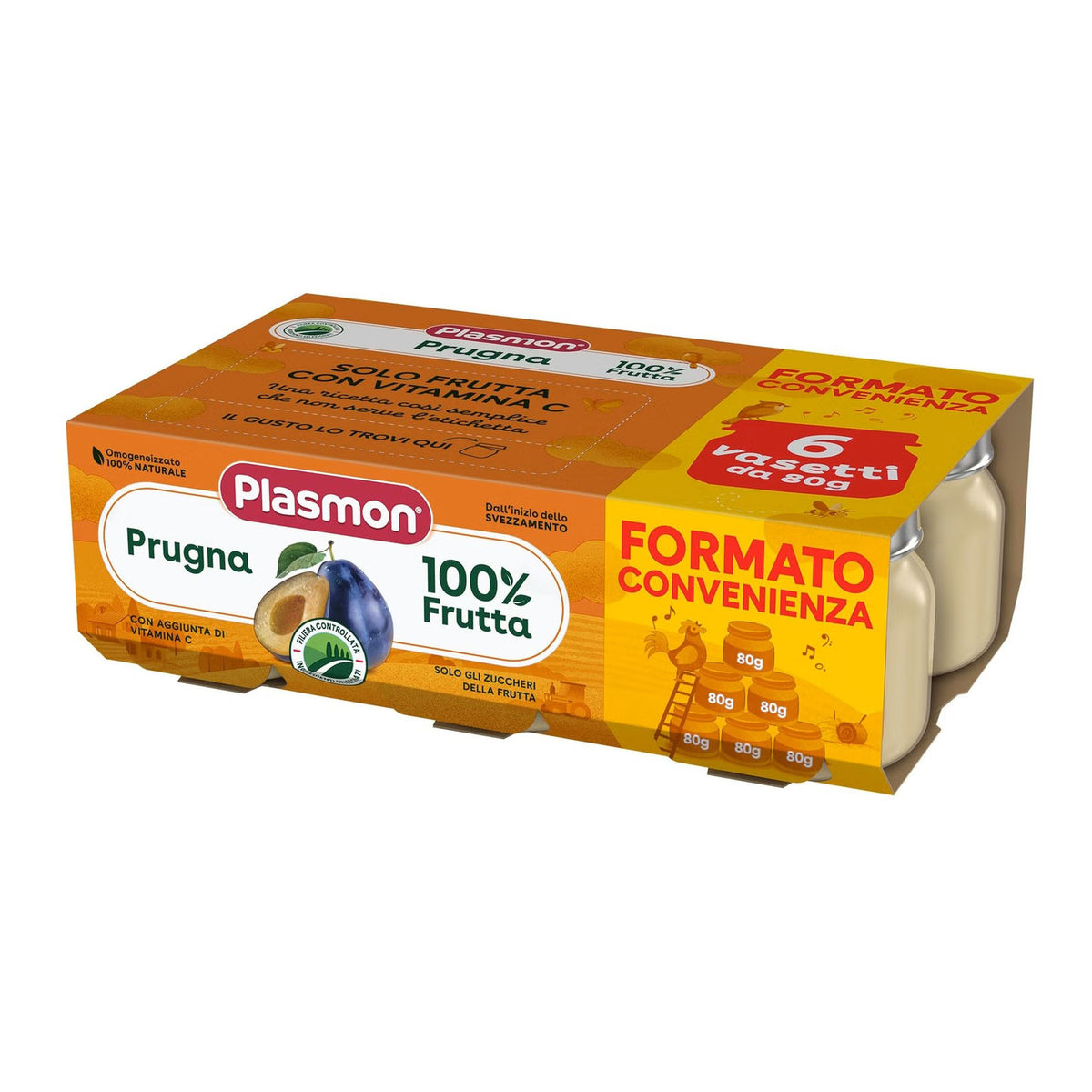 PLASMON OMOG PRUGNA 6X80G  