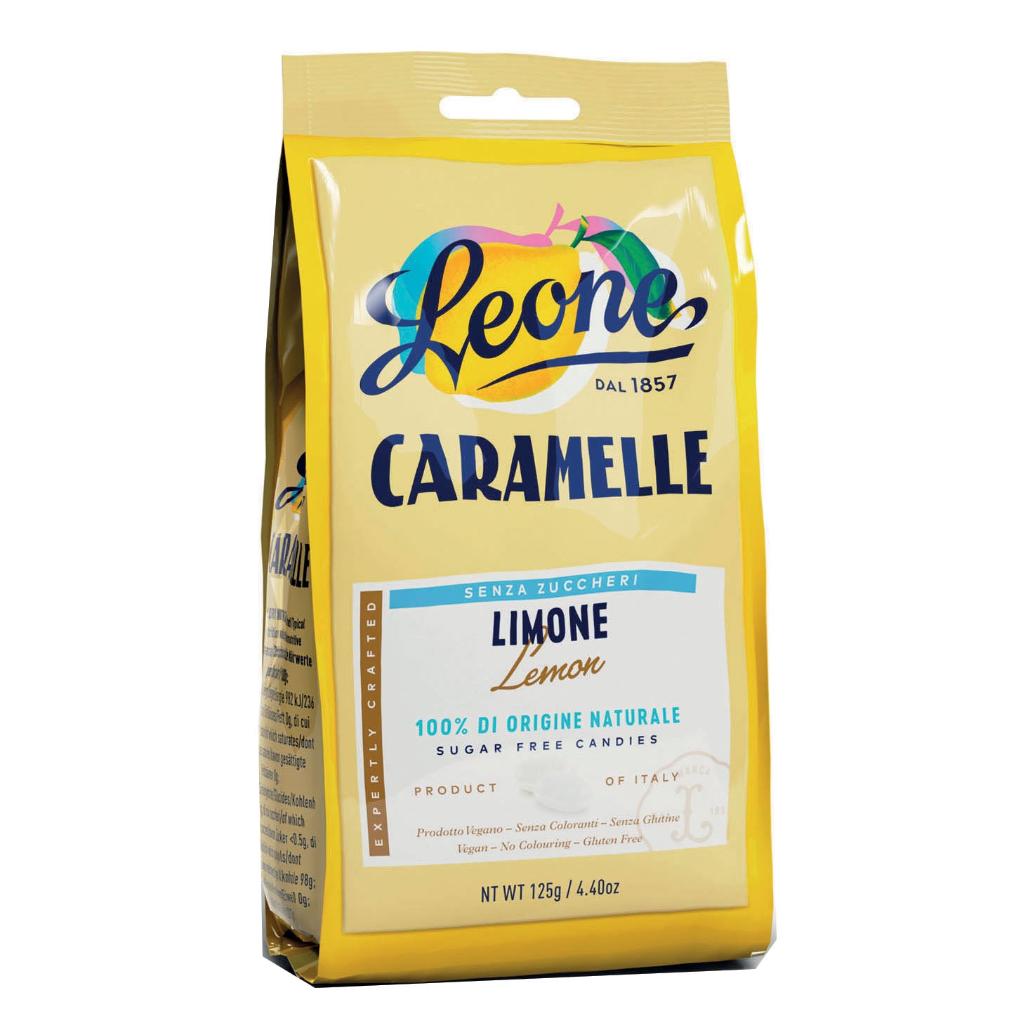 Leone Caramelle Senza Zucchero Limone Sacchetto 125g