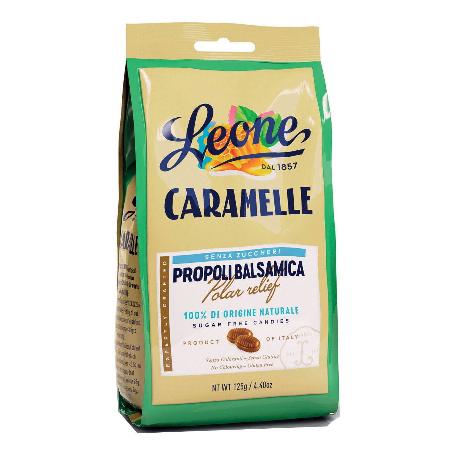 Leone Caramelle Senza Zucchero Propoli Balsamica Sacchetto 125g