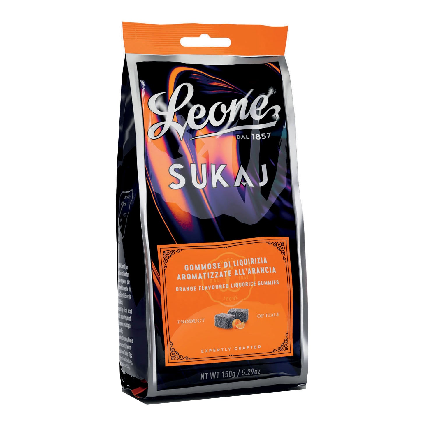 Leone Gommose Di Liquirizia Sukaj Aroma Arancia Sacchetto 150g